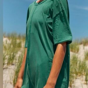 NWOT Hot Shot Tee Romper - Heritage Green